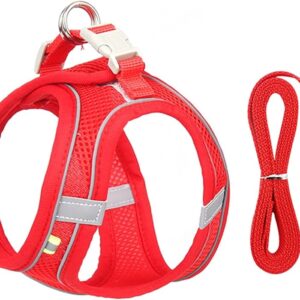 Dog Harness Leash Set for Small Dogs Adjustable Puppy Cat Harness Vest French Bulldog Chihuahua Pug Outdoor Walking Lead Leash